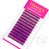 Picture of TDANCE Colorful lashes extension DD Curl 0.07mm Thickness Semi Permanent Individual Eyelash Extensions Silk Volume Lashes Professional Salon Use Mixed 8-15mm Length In One Tray (Purple,DD-0.07,8-15mm)