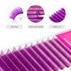 Picture of TDANCE Colorful lashes extension DD Curl 0.07mm Thickness Semi Permanent Individual Eyelash Extensions Silk Volume Lashes Professional Salon Use Mixed 8-15mm Length In One Tray (Purple,DD-0.07,8-15mm)