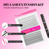 Picture of TDANCE Natural Lash Extension Kit 280 PCS Cluster Lashes Kit with D Curl,10-16mm Mix Lash Clusters, Lash Bond and Seal, Lash Applicator for DIY Eyelash Extension Kit at Home(10D+20D-10-16MIX Kit)