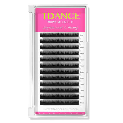 Picture of TDANCE Lash Extension Premium L Curl 0.05mm Thickness Semi Permanent Volume Eyelash Extensions Professional Salon Use 8-15mm Mixed Length(L-0.05,8-15mm)