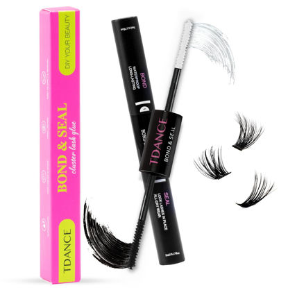 Picture of Lash Bond and Seal 10ml Individual Lashes Glue and Seal Super Strong Hold DIY Eyelash Extension Kit Hold 48-72 Hours Waterproof Cluster Lash Glue