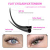 Picture of TDANCE Classic Lash Extensions Flat Lashes Eyelash Extensions 0.2mm D Curl Ellipse Eyelash Extensions 8-15mm Mixed Black Matte Individual Lashes Salon Use(Flat,D-0.2,8-15mm)