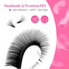 Picture of TDANCE Eyelash Extension Supplies Rapid Blooming Volume Eyelash Extensions Thickness 0.03 C Curl 8mm Easy Fan Volume Lashes Self Fanning Individual Eyelashes Extension (C-0.03,8mm)