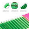 Picture of TDANCE Colorful lashes extension DD Curl 0.07mm Thickness Semi Permanent Individual Eyelash Extensions Silk Volume Lashes Professional Salon Use Mixed 8-15mm Length In One Tray (Green,DD-0.07,8-15mm)