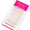 Picture of TDANCE Colorful lashes extension CC Curl 0.07mm Thickness Semi Permanent Individual Eyelash Extensions Volume Lashes Professional Salon Use Mixed 10-17mm Length In One Tray (White,CC-0.07,10-17mm)