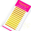 Picture of TDANCE Colorful lashes extension DD Curl 0.07mm Thickness Semi Permanent Individual Eyelash Extensions Silk Volume Lashes Professional Salon Use Mixed 8-15mm Length In One Tray (Yellow,DD-0.07,8-15mm)