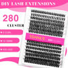 Picture of Cluster Lashes DIY Eyelash Extensions Lash Clusters Individual Reusable Soft & Comfortable DIY Lash Extensions at Home(40D+60D,10-16mm-Thick)