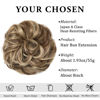 Picture of CJL HAIR Large Messy Bun Hair Piece Wavy Curly Scrunchies Synthetic Chignon Ponytail Hair Extensions Thick Updo Hairpieces for Women (Brunette/Ash Blonde)