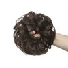 Picture of CJL HAIR Large Messy Bun Hair Piece Wavy Curly Scrunchies Synthetic Chignon Ponytail Hair Extensions Thick Updo Hairpieces for Women (Wavy, Curly, Dark Brown)