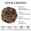 Picture of CJL HAIR Large Messy Bun Hair Piece Wavy Curly Scrunchies Synthetic Chignon Ponytail Hair Extensions Thick Updo Hairpieces for Women (Brunette/Honey Blonde)