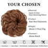 Picture of CJL HAIR Large Messy Bun Hair Piece Wavy Curly Scrunchies Synthetic Chignon Ponytail Hair Extensions Thick Updo Hairpieces for Women (Light Auburn)