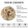 Picture of CJL HAIR Large Messy Bun Hair Piece Wavy Curly Scrunchies Synthetic Chignon Ponytail Hair Extensions Thick Updo Hairpieces for Women (Wavy, Curly, Dirty Blonde)