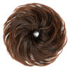 Picture of CJL HAIR Large Messy Bun Hair Piece Wavy Curly Scrunchies Synthetic Chignon Ponytail Hair Extensions Thick Updo Hairpieces for Women (Curly, Straight, Ginger Brown and Light Auburn Tips)