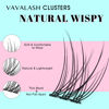 Picture of VAVALASH Natural Lash Clusters 9-11mm Cluster Lashes Wispy Lash Extensions Volume Individual Eyelash Extensions DIY at Home (Natural,9-11mm)