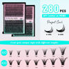 Picture of VAVALASH Individual Cluster Lashes 30D+40D-0.07-D-16-20MIX DIY Eyelash Extension 280 Lash Clusters Faux Mink Slik Individual Lashes Easy Full Lash Extensions DIY at Home (30D+40D-0.07-D-16-20mm Mix)