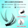 Picture of VAVALASH Individual Cluster Lashes Multi-type Mixed DIY Eyelash Extension Bottom Lashes, Volume Lashes, Wispy 7D Spikes Fans and 20D Clusters Faux Mink Slik Lash DIY at Home (4 Styles, 5-16 MM)