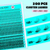 Picture of VAVALASH Lash Clusters 300Pcs 3 Styles Individual Lashes Wispy DIY Eyelash Extensions Individual Cluster Lashes Faux Mink False Lashes DIY Lashes at Home 300PCS (10D+20D+30D-0.07-D,8-16MM)