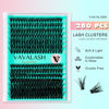 Picture of VAVALASH DIY Lash Extension Kit 280 Clusters Individual Lashes Kit 40D 50D 0.07D-10-16mm Lash Clusters, Lash Bond and Seal, Lash Tweezer for DIY Eyelash Extension at Home（Kit-40D+50D-0.07D-10-16MIX）