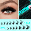 Picture of VAVALASH Lash Clusters 60D+80D Wispy Volume Individual Lashes DIY Eyelash Extensions Individual Cluster Lashes Faux Mink False Lashes DIY Lashes at Home (60D+80D,10-16MIX)