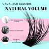 Picture of VAVALASH Lash Clusters 60D+80D Wispy Volume Individual Lashes DIY Eyelash Extensions Individual Cluster Lashes Faux Mink False Lashes DIY Lashes at Home (60D+80D,10-16MIX)