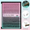 Picture of VAVALASH Individual Cluster Lashes 10D+20D-0.07-D-16-20MIX DIY Eyelash Extension 280 Lash Clusters Faux Mink Slik Individual Lashes Easy Full Lash Extensions DIY at Home (10D+20D-0.07-D-16-20mm Mix)