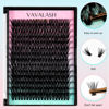 Picture of VAVALASH Individual Cluster Lashes 50D-0.07-D-16-20MIX DIY Eyelash Extension 280 Lash Clusters Faux Mink Slik Individual Lashes Easy Full Lash Extensions DIY at Home (50D-0.07-D-16-20mm Mix)