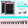 Picture of VAVALASH Individual Cluster Lashes 50D-0.07-D-16-20MIX DIY Eyelash Extension 280 Lash Clusters Faux Mink Slik Individual Lashes Easy Full Lash Extensions DIY at Home (50D-0.07-D-16-20mm Mix)