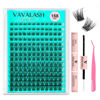 Picture of VAVALASH DIY Lash Extension Kit 168 PCS V02 Individual Cluster Lashes Kit D Curl Lash Clusters, Lash Bond and Seal, Lash Tweezer for DIY at Home Volume Wispy Soft False Lashes 168 PCS (V02-Kit)