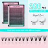 Picture of VAVALASH Individual Cluster Lashes 20D-0.07-D-16-20MIX DIY Eyelash Extension 280 Lash Clusters Faux Mink Slik Individual Lashes Easy Full Lash Extensions DIY at Home (20D-0.07-D-16-20mm Mix)