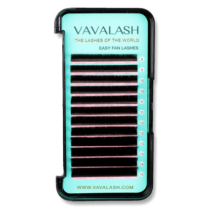 Picture of VAVALASH Colored Easy Fan Eyelash Extensions 0.07 D Curl 8-15mm Mixed Tray Brown Self Fanning Lashes 2D-10D Colorful Volume lash extensions（Brown,0.07-D-8-15 Mix）