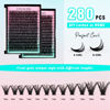 Picture of VAVALASH Individual Cluster Lashes 40D-0.07-C-16-20MIX DIY Eyelash Extension 280 Lash Clusters Faux Mink Slik Individual Lashes Easy Full Lash Extensions DIY at Home (40D-0.07-C-16-20mm Mix)