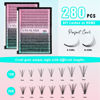 Picture of VAVALASH Individual Cluster Lashes 10D+20D-0.07-C-16-20MIX DIY Eyelash Extension 280 Lash Clusters Faux Mink Slik Individual Lashes Easy Full Lash Extensions DIY at Home (10D+20D-0.07-C-16-20mm Mix)