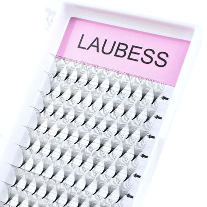 Picture of Lash Extension 14D 0.07 Premade Fans Eyelash Extensions Pointed Base Middle Stem Volume Lash Extensions Mixed Tray Premade Volume Eyelash Extensions (14D-0.07D-14-20mm)