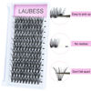 Picture of Cluster Lashes 30D D Curl DIY Eyelash Extension Individual Lash Clusters Extensions 0.07mm Thickness Natural Look 3D Effect Makeup Supplies 120pcs (30D-0.07D, 12mm)