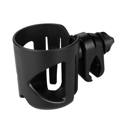 Picture of Accmor Universal Cup Holder, Stroller Cup Holder, Bike Cup Holder, 360° Rotatable Large Caliber Designed Cup Holder for Stroller, Wheelchair, Walker, Scooter, Black