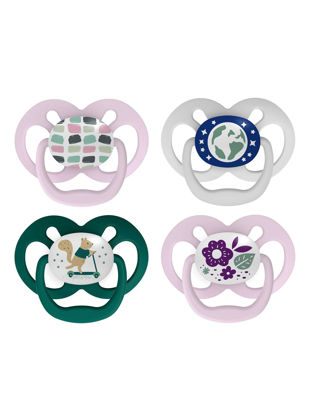 Picture of Dr. Brown's Advantage Pacifiers, Stage 2, Pink, 6 -18 Month Old, 4 Count