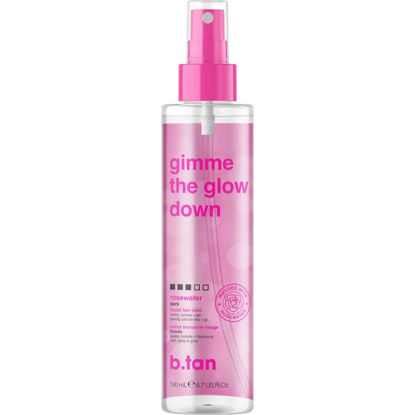 Picture of b.tan Clear Face Tan Mist | Gimme The Glow Down - Best Facial Tanner Spray, Gradual Bronzing Sunless Tanning Water, Infused with Rosewater, Vegan, Cruelty Free, 6.7 Fl Oz