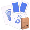 Picture of 2-Pack Inkless Hand and Footprint Kit - Ink Pad for Baby Hand and Footprints - Dog Paw Print Kit,Dog Nose Print Kit - Baby Footprint Kit, Clean Touch Baby Foot Printing Kit, Handprint Kit (Sky Blue)