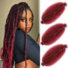 Picture of Marley Twist Braiding Hair 18 Inch 3 Packs Pre-separated Springy Afro Twist Hair Marley Hair for Faux Locs Afro Spring Twist Hair Extensions (18 Inch (Pack of 3), Bug#)