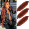 Picture of Afro Twist Hair 16 Inch 3 Packs, Springy Afro Twist Hair Pre Fluffed Spring Twist Hair Pre Stretched Wrapping Hair for Soft Locs Hair Extensions (16 Inch (Pack of 3), 350#)