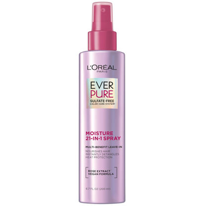 Picture of L’Oréal Paris Sulfate Free Moisture 21-in-1 Leave-In Conditioner for Dry Hair, EverPure, 6.8 fl oz (Packaging May Vary)