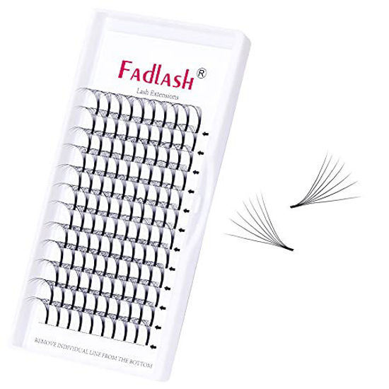 Picture of Lash Extensions Volume Premade Fans 7D 0.10 Volume Eyelash Extensions Long Stem Premade Eyelash Extension Supplies 8-20mm by FADLASH (7D-C-0.10, 18mm)