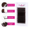 Picture of Colored Lash Extensions Dark Brown Lash Extensions Easy Fan Volume Lashes C/D Curl Volume Lash Extensions 0.07 FADLASH Self Fanning Eyelash Extension Supplies (Dark Brown-0.07C, 15-20mm)