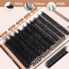 Picture of Focipeysa Eyelash Extension Kit, 200pcs 80D Mink Fur False Eyelashes, 10-18mm DIY Lash Clusters, Matte Black, Vegan, Cruelty Free, Includes Lash Bond & Remover, Tweezers