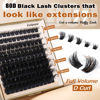 Picture of Eyelash Extension Kit Thick Lash Clusters Kit 10-18mm Fluffy Clusters Lashes 180D Individual Eyelashes Kit with Lash Bond, Lash Remover, Lash Applicator DIY Lash Extension for Beginners (180D-D Curl)