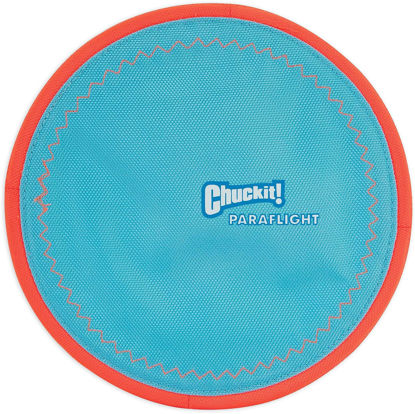 Picture of Chuckit Paraflight Flying Disc Dog Toy, Large (9.75"), Orange And Blue