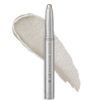 Picture of L'Oréal Paris Makeup Le Shadow Stick Eyeshadow, Blendable, Smudge-Resistant, Cream Eyeshadow, 100 Ice Sparkle (Shimmering Silver)