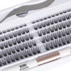 Picture of Individual Lashes 120 Cluster Lashes DIY Eyelash Extension Thin Band Wide Stem Lash Clusters with Applicator and Lash Bond and Seal Lash Extension Kit Mix 10-16mm Length C/D Curl - OP06