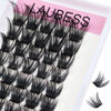 Picture of Cluster Lashes Individual Lashes D Curl Lash Clusters Volume Eyelash Clusters DIY Lash Extension Kit Fluffy Cluster Eyelash Extensions (02-0.07D,16mm)