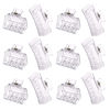 Picture of Alemaky 12 Pack Clear Square Claw Clips, Big and Small Neutral Rectangle Hair Claw Clips, Non-slip Matte Large Hair Clips for Women,Strong Hold jaw clip for Thick Thin Hair